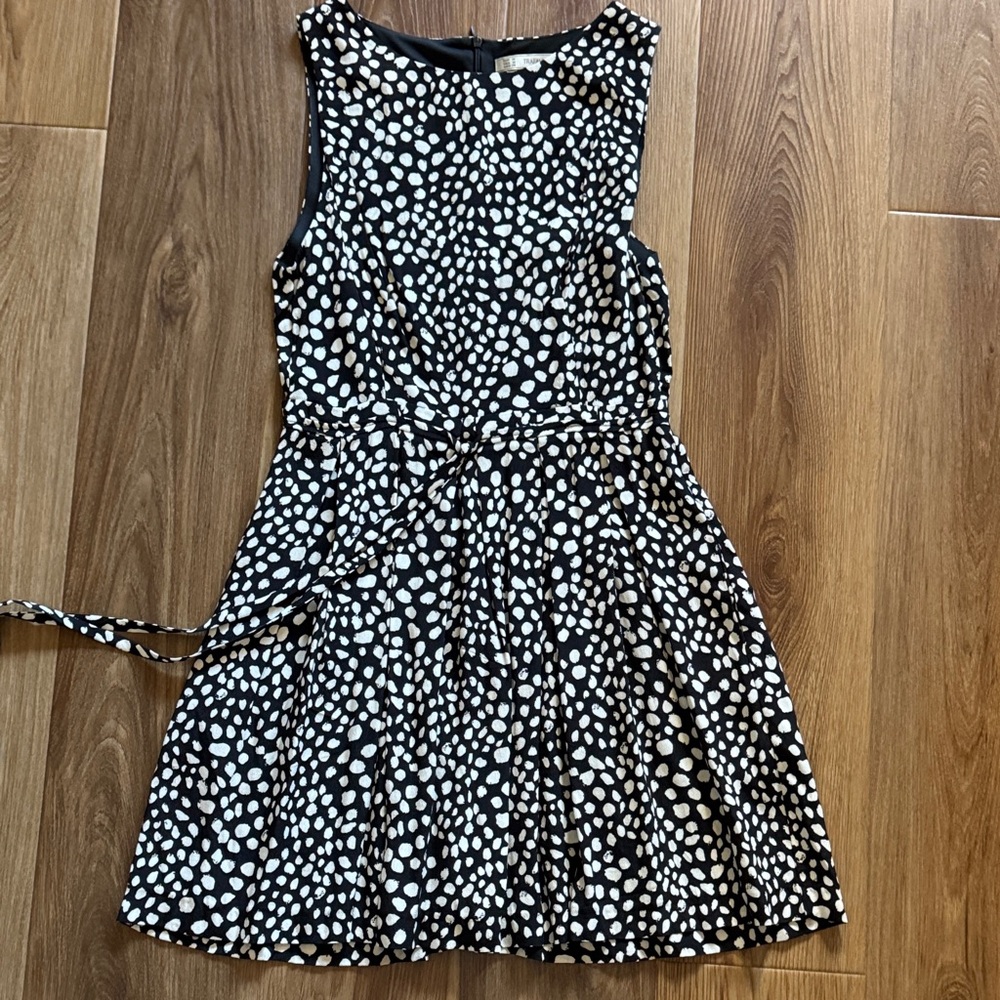 Zara Black and White Polka Dot Dress
